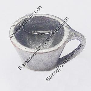 Pendant, Zinc Alloy Jewelry Findings, Cup 10x7mm, Sold by Bag