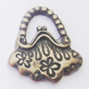 Pendant, Zinc Alloy Jewelry Findings, 13x15mm, Sold by Bag