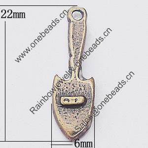 Pendant, Zinc Alloy Jewelry Findings, 6x22mm, Sold by Bag