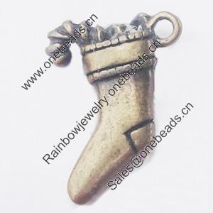 Pendant, Zinc Alloy Jewelry Findings, 11x16mm, Sold by Bag