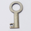 Pendant, Zinc Alloy Jewelry Findings, Key 14x28mm, Sold by Bag