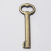 Pendant, Zinc Alloy Jewelry Findings, Key 12x35mm, Sold by Bag