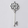 Pendant, Zinc Alloy Jewelry Findings, Key 20x56mm, Sold by Bag