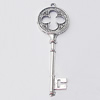 Pendant, Zinc Alloy Jewelry Findings, Key 28x86mm, Sold by Bag