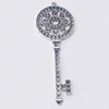 Pendant, Zinc Alloy Jewelry Findings, Key 31x86mm, Sold by Bag