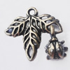 Pendant, Zinc Alloy Jewelry Findings, Flower 17x16mm, Sold by Bag