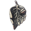 Pendant, Zinc Alloy Jewelry Findings, leaf 14x24mm, Sold by Bag