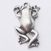 Pendant, Zinc Alloy Jewelry Findings, Frog 12x22mm, Sold by Bag