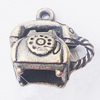 Pendant, Zinc Alloy Jewelry Findings, 14x14mm, Sold by Bag