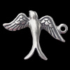 Pendant, Zinc Alloy Jewelry Findings, Bird 22x17mm, Sold by Bag