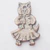 Pendant, Zinc Alloy Jewelry Findings, Cat 14x22mm, Sold by Bag