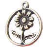 Pendant, Zinc Alloy Jewelry Findings, 16x19mm, Sold by Bag