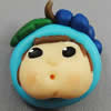 Fimo(Polymer Clay) Beads, Handmade, 22x21x16mm, Hole:Approx 2mm, Sold by PC