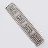 Pendant, Zinc Alloy Jewelry Findings, Rectangle 19x25mm, Sold by Bag