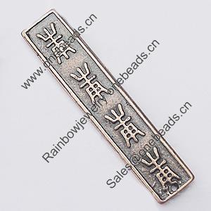 Pendant, Zinc Alloy Jewelry Findings, Rectangle 19x25mm, Sold by Bag