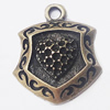 Pendant, Zinc Alloy Jewelry Findings, Heart 18x22mm, Sold by Bag