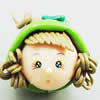 Fimo(Polymer Clay) Beads, Handmade, 24x22x19mm, Hole:Approx 2mm, Sold by PC