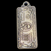 Pendant, Zinc Alloy Jewelry Findings, 14x34mm, Sold by Bag