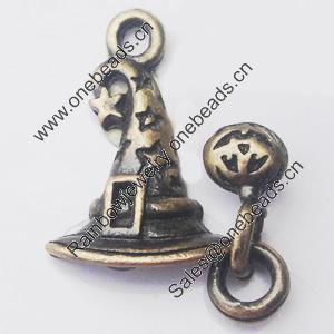 Pendant, Zinc Alloy Jewelry Findings, 14x23mm, Sold by Bag