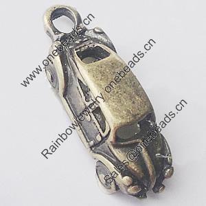 Pendant, Zinc Alloy Jewelry Findings, Car 8x21mm, Sold by Bag