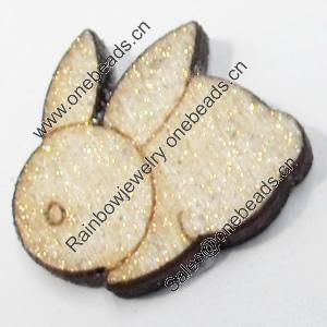 Wood Cabochons, No-Hole Jewelry findings, 14x12mm, Sold by PC