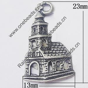 Pendant, Zinc Alloy Jewelry Findings, 13x23mm, Sold by Bag