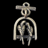 Pendant, Zinc Alloy Jewelry Findings, 12x23mm, Sold by Bag