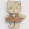 Wood Cabochons, No-Hole Jewelry findings, Cat, 28x37mm, Sold by PC