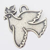 Pendant, Zinc Alloy Jewelry Findings, Bird 19x18mm, Sold by Bag