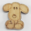 Wood Cabochons, No-Hole Jewelry findings, Dog, 20x21mm, Sold by PC