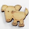 Wood Cabochons, No-Hole Jewelry findings, Dog, 24x20mm, Sold by PC