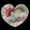 Resin Cabochons, No-Hole Jewelry findings, Heart 28x24mm, Sold by Bag
