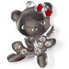 Zinc Alloy Charm/Pendant with Crystal, 24x38mm, Sold by PC