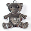 Zinc Alloy Charm/Pendant with Crystal, Bear, 36x43mm, Sold by PC