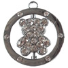 Zinc Alloy Charm/Pendant with Crystal, 37x42mm, Sold by PC