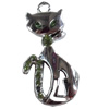 Zinc Alloy Charm/Pendant with Crystal, 22x47mm, Sold by PC