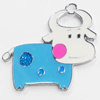 Zinc Alloy Enamel Pendant, Cow, 40x38mm, Sold by PC