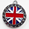 Zinc Alloy Enamel Pendant, 22x26mm, Sold by PC