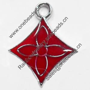 Zinc Alloy Enamel Pendant, 20x24mm, Sold by PC