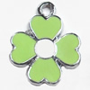 Zinc Alloy Enamel Pendant, Flower, 18x22mm, Sold by PC