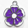 Zinc Alloy Enamel Pendant, Flower, 19x23mm, Sold by PC