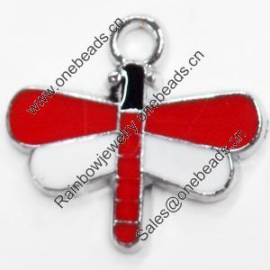 Zinc Alloy Enamel Pendant, 23x21mm, Sold by PC