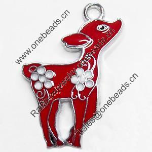 Zinc Alloy Enamel Pendant, 23x33mm, Sold by PC