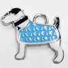 Zinc Alloy Enamel Pendant, dog, 21x18mm, Sold by PC