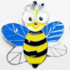 Zinc Alloy Enamel Pendant, Bee, 33x35mm, Sold by PC