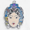 Zinc Alloy Enamel Pendant, 25x37mm, Sold by PC