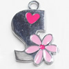 Zinc Alloy Enamel Pendant, 28x41mm, Sold by PC