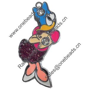 Zinc Alloy Enamel Pendant, 28x59mm, Sold by PC