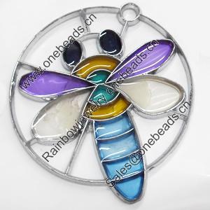 Zinc Alloy Enamel Pendant, 52mm, Sold by PC