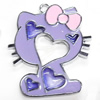 Zinc Alloy Enamel Pendant, Cat, 37x46mm, Sold by PC